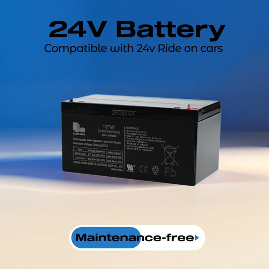Long Way General 12FM7, 24V, 7Ah, 20 Hour, Lead-Acid Battery Battery, Brand New!