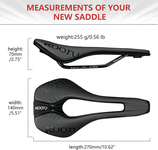 Comfort Road Bike Saddle for Men and Women, Waterproof & Shock Absorbing - NEW!