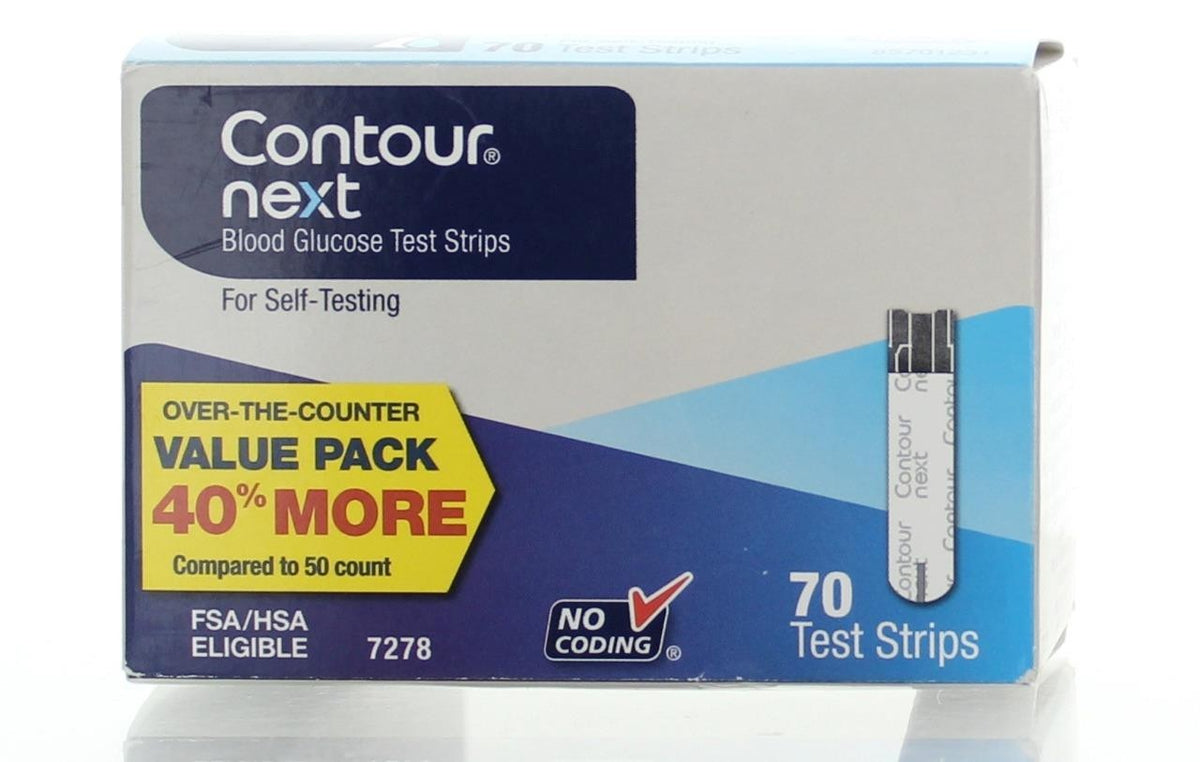 Contour Next Test Strips 70 Count for Blood Glucose Meter Exp10/31/2027