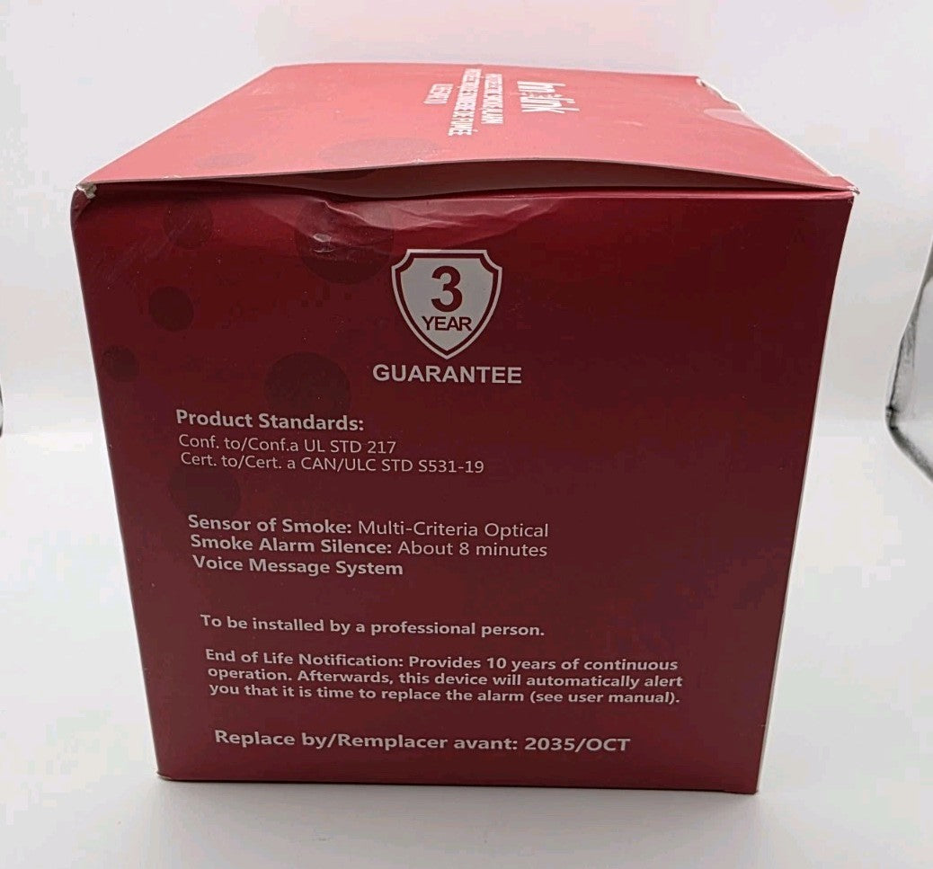 Innolink IL86SMR10 Photoelectric Smoke Alarm 4-Pack, 10-Year Battery Life - NEW!