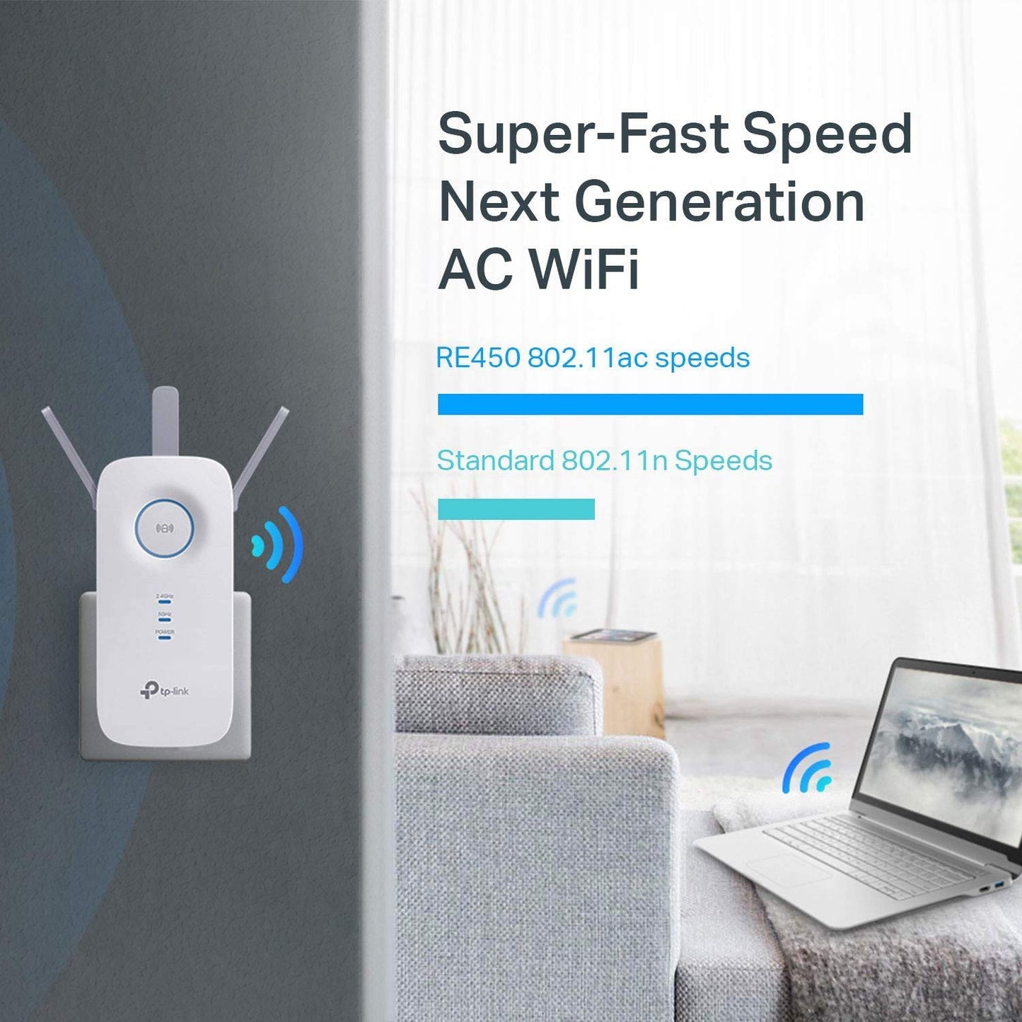 TP-Link AC1750 WiFi Extender RE450, Dual Band Up to 1750Mbps - NEW!