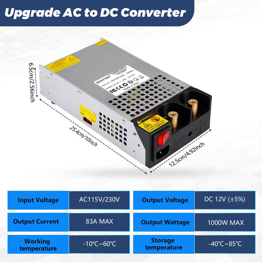 12V 1000W Switching Power Supply Adapter for LED Strip, CCTV, Motor Pump - NEW!