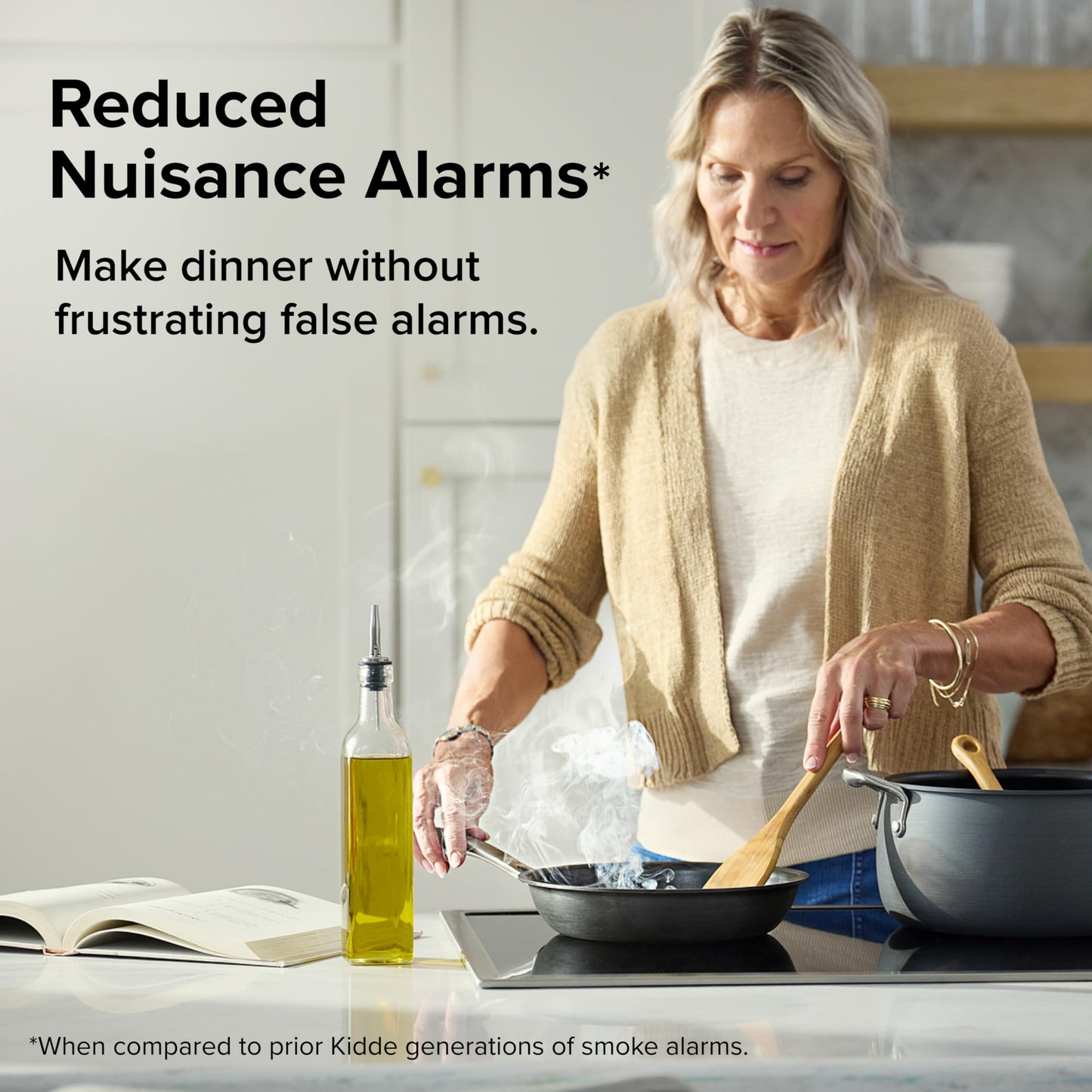 Kidde RGSAR-RW Wired + Battery Smart WiFi Smoke Alarm with Ring Alerts - New!