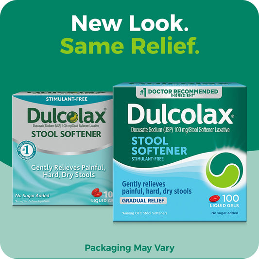 Dulcolax Stool Softener Laxative, Gel capsules, 2 Pack - 200 Count, Exp. 02/28