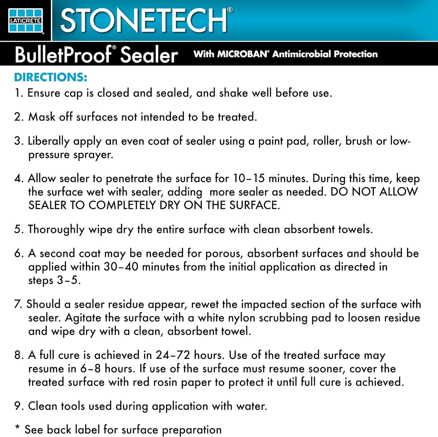 STONETECH Bulletproof Sealer,1 Pint/ 16 oz Bottle, Stain Protection Sealer, New!
