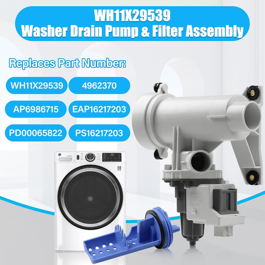 High End Washing Machine Drain Pump WH11X29539 for GE, Haier Washers, Brand New!