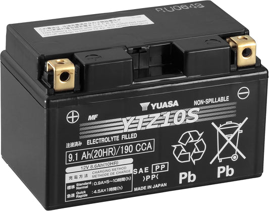 Genuine Yuasa YTZ10S AGM Battery, 12V, 8.6ah, Valve Regulated, NIB, Free Ship!
