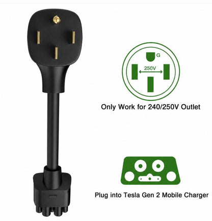 Tesla Nema 14-50 30A Adapter Gen 2 Mobile Connector Charger Model 3, Y, X, S - NEW!