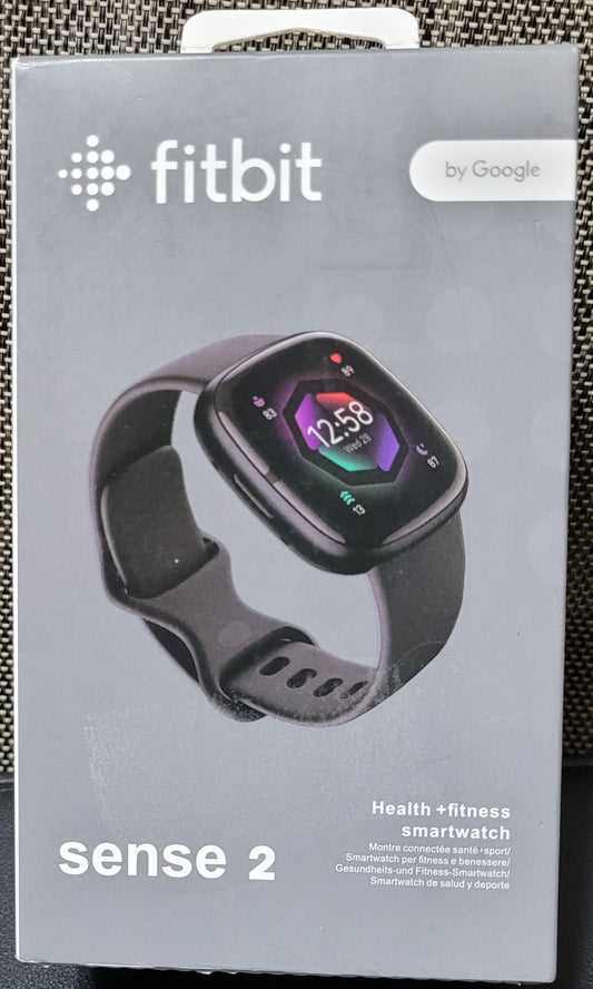 Fitbit Sense 2 Smartwatch - Advanced Health Tracker, Shadow Grey/Graphite - New!