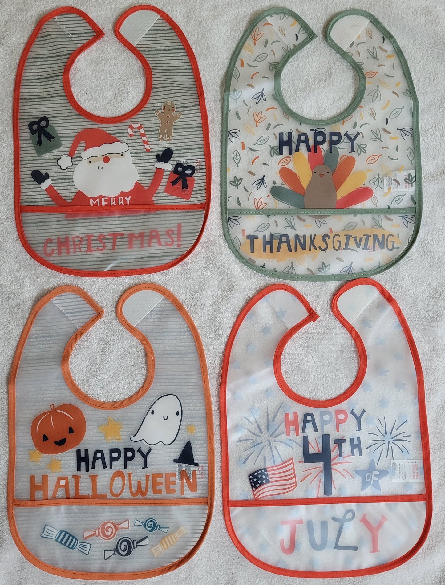 Cutie Pie Baby - Chic Pea 10 Pack Peva Baby Bib Set