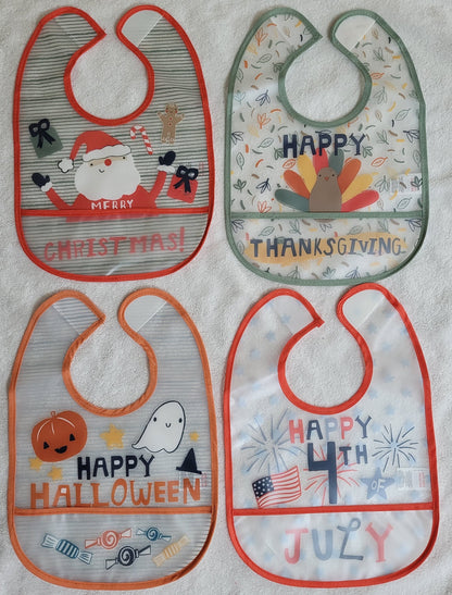 Cutie Pie Baby - Chic Pea 10 Pack Peva Baby Bib Set
