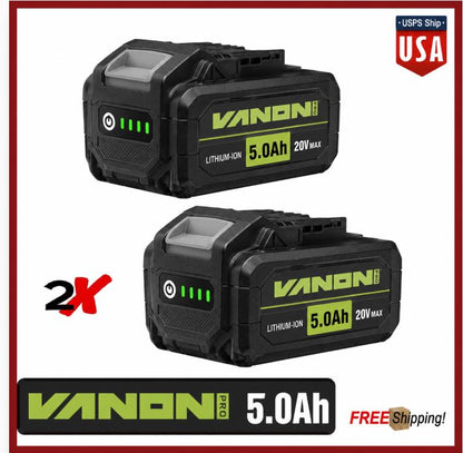 18V 20V MAX 5.0Ah Replacement Battery for Ninja Cordless XBAT200 181001 | 2-Pack - NEW!