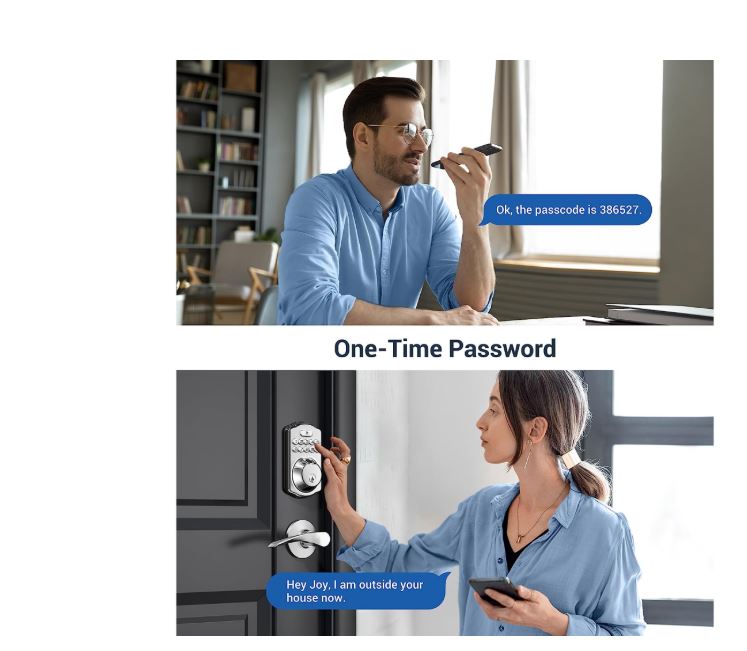 Veise Fingerprint Keyless Entry Door Lock with Handles, Electronic Keypad - NEW!