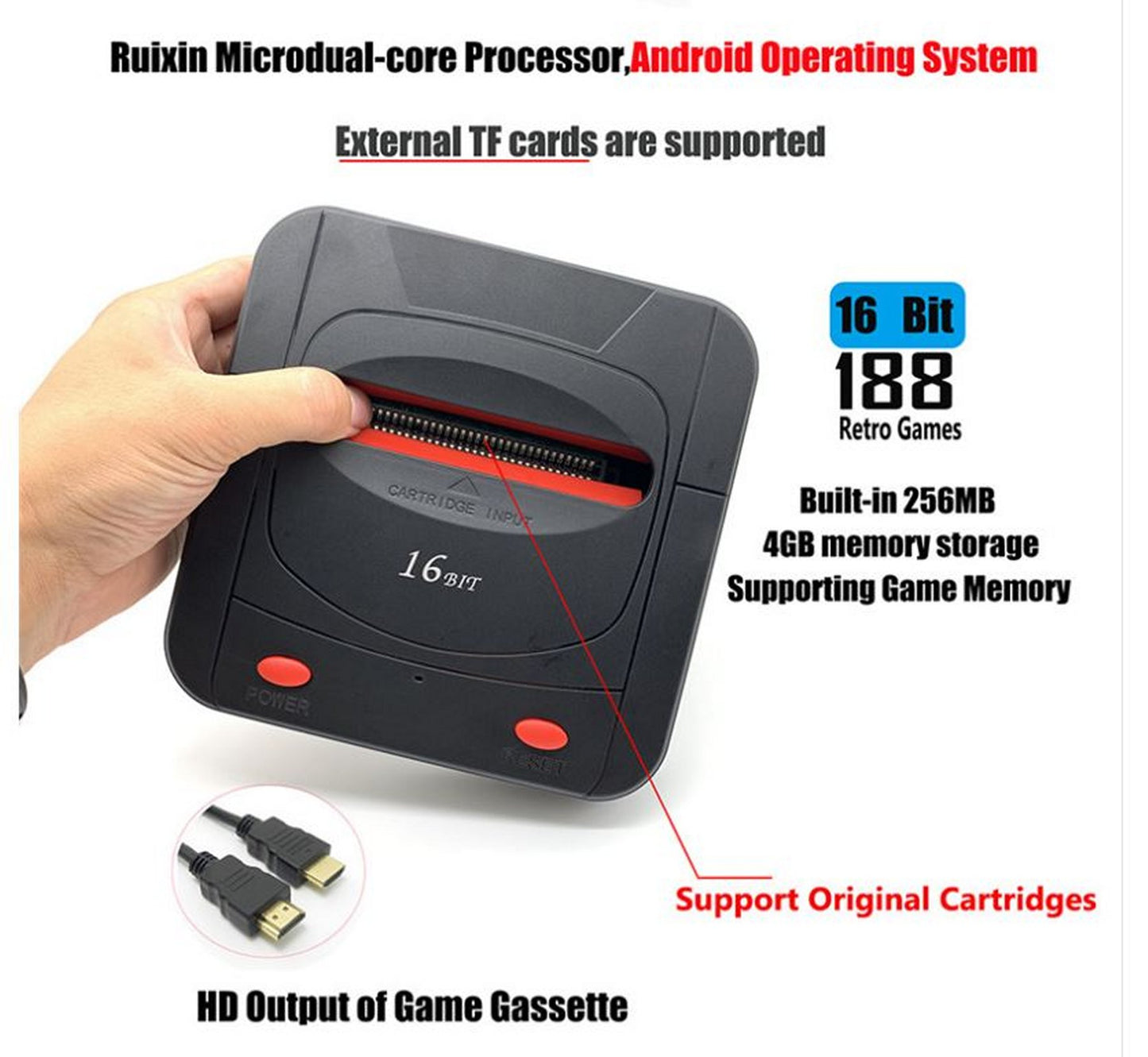 Sega Genesis Mini Game Console w/ 188 Built in Games - New!