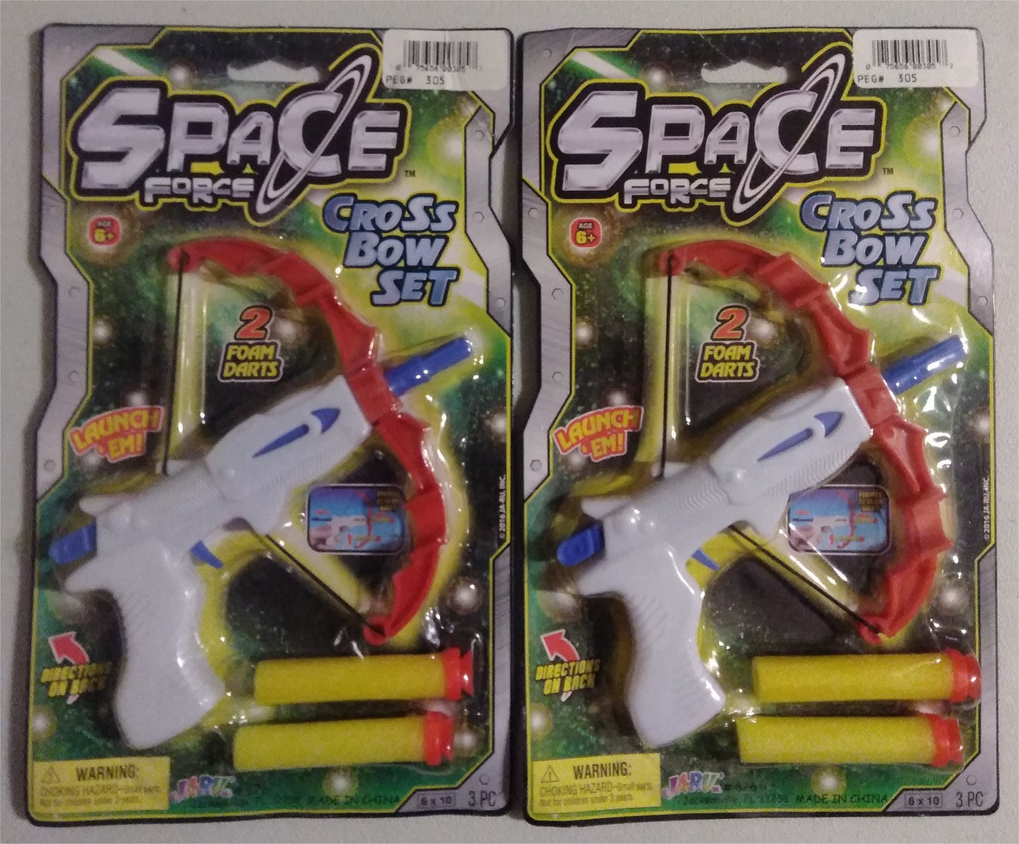 Space Force Cross Bow Set / JA-RU /  2 Packs, 2 Bows / Includes 2 Darts - New!