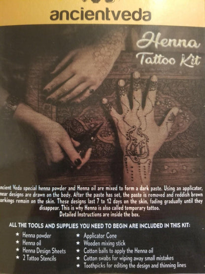Henna Tattoo Kit Natural Body Painting - Complete Kit - NIB - Free Shipping!