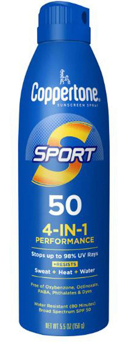 Coppertone Sport SPF 50 Sunscreen Spray (2 Pack, 5.5 oz ea) Free Ship! Exp. 4/25