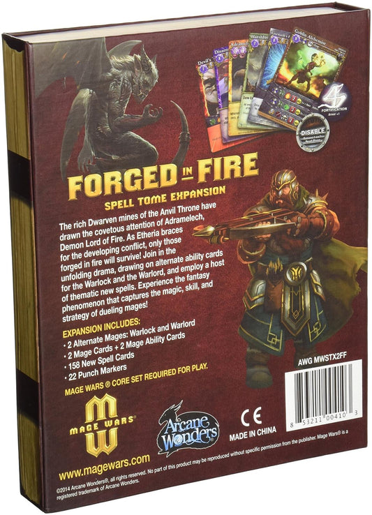 Mage Wars, Forged in Fire Board Game - Spell Tome Expansion - New - Free Ship!