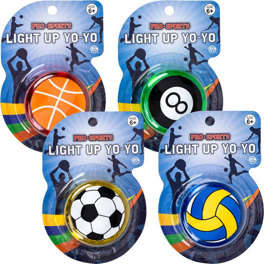 Global Industries Pro Sport Light Up Yoyo, Brand New (sealed) - 4 Pack