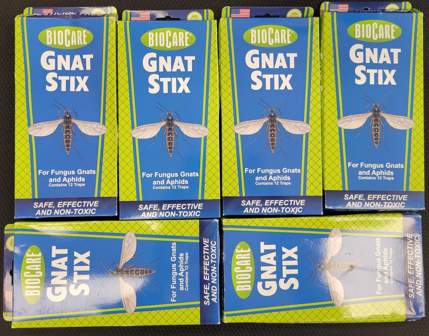 BioCare Gnat Stix Insect Traps for Gnats & Aphids,  12 Traps ea, New, Free Ship!
