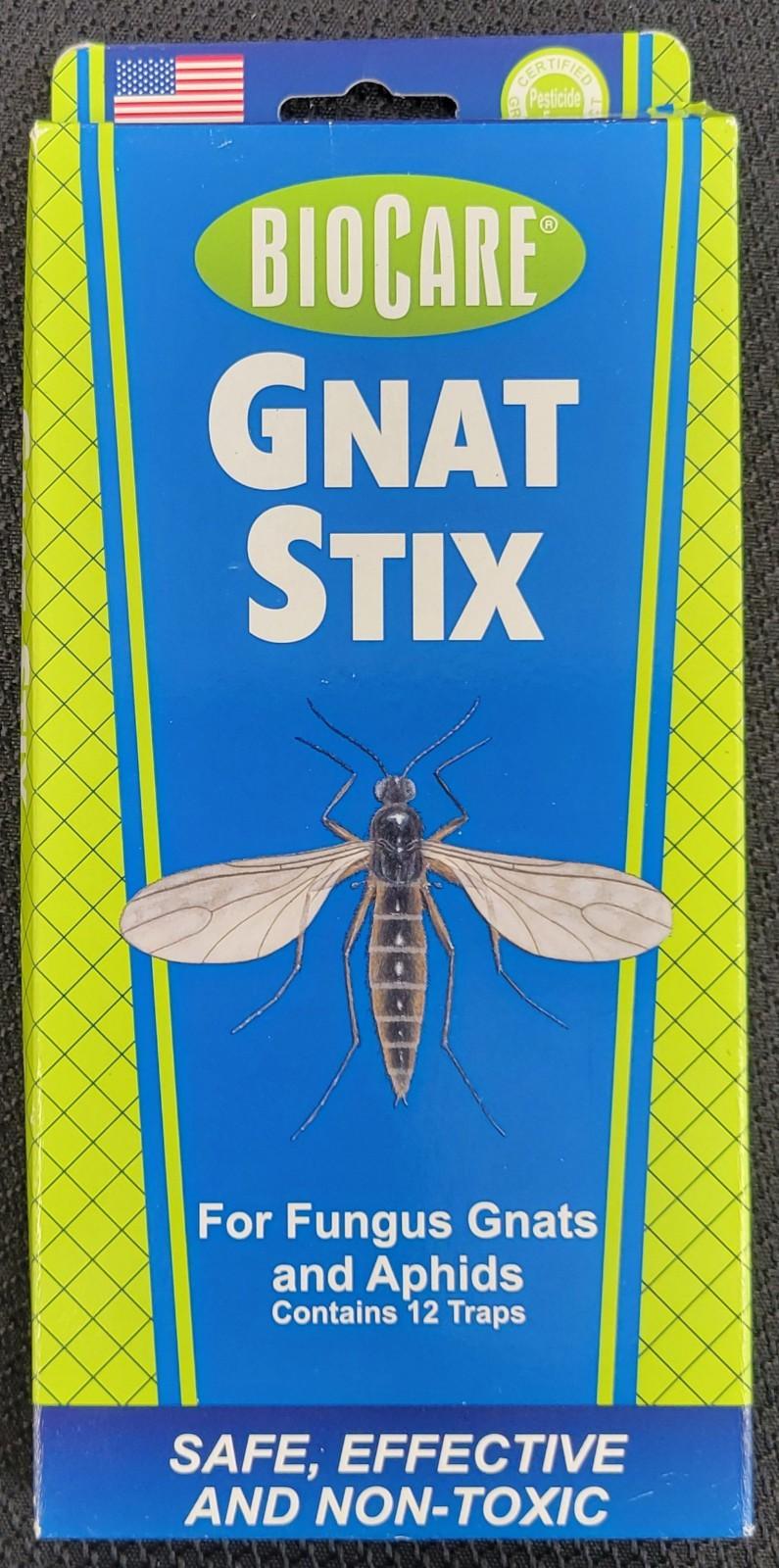 BioCare Gnat Stix Insect Traps for Gnats & Aphids,  12 Traps ea, New, Free Ship!