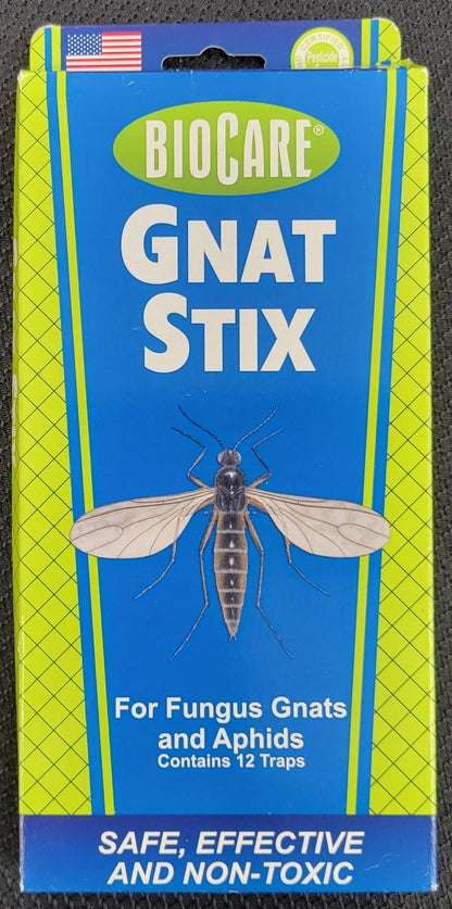 BioCare Gnat Stix Insect Traps for Gnats & Aphids,  12 Traps ea, New, Free Ship!