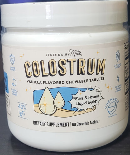 Legendairy Milk Colostrum Supplement Chewable Tablets (60 ct. ea.) Exp. 7/2026