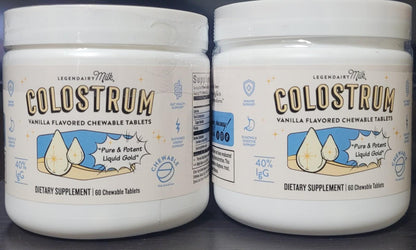 Legendairy Milk Colostrum Supplement Chewable Tablets (60 ct. ea.) Exp. 7/2026