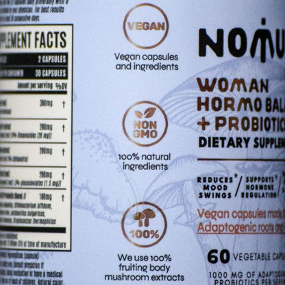 Nomuk Women Hormone Balance + Probiotics, 60 capsules, Exp. 1/26