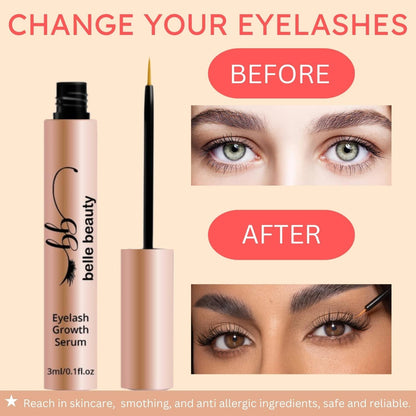Belle Beauty Eyelash Growth Serum, 3ml / .1 fl oz - Free Shipping! - Exp. 10/27