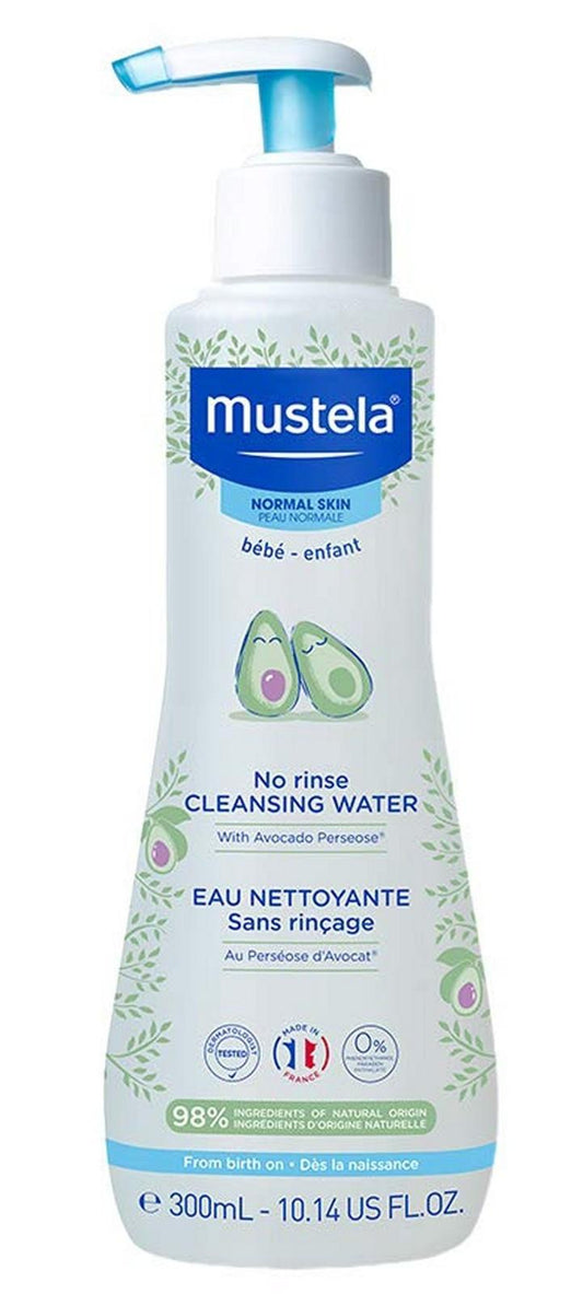 Mustela Baby No-Rinse Cleansing Water, 10.14 fl oz - Exp. 4/28, Free Ship