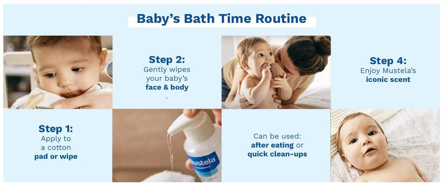 Mustela Baby No-Rinse Cleansing Water, 10.14 fl oz - Exp. 4/28, Free Ship