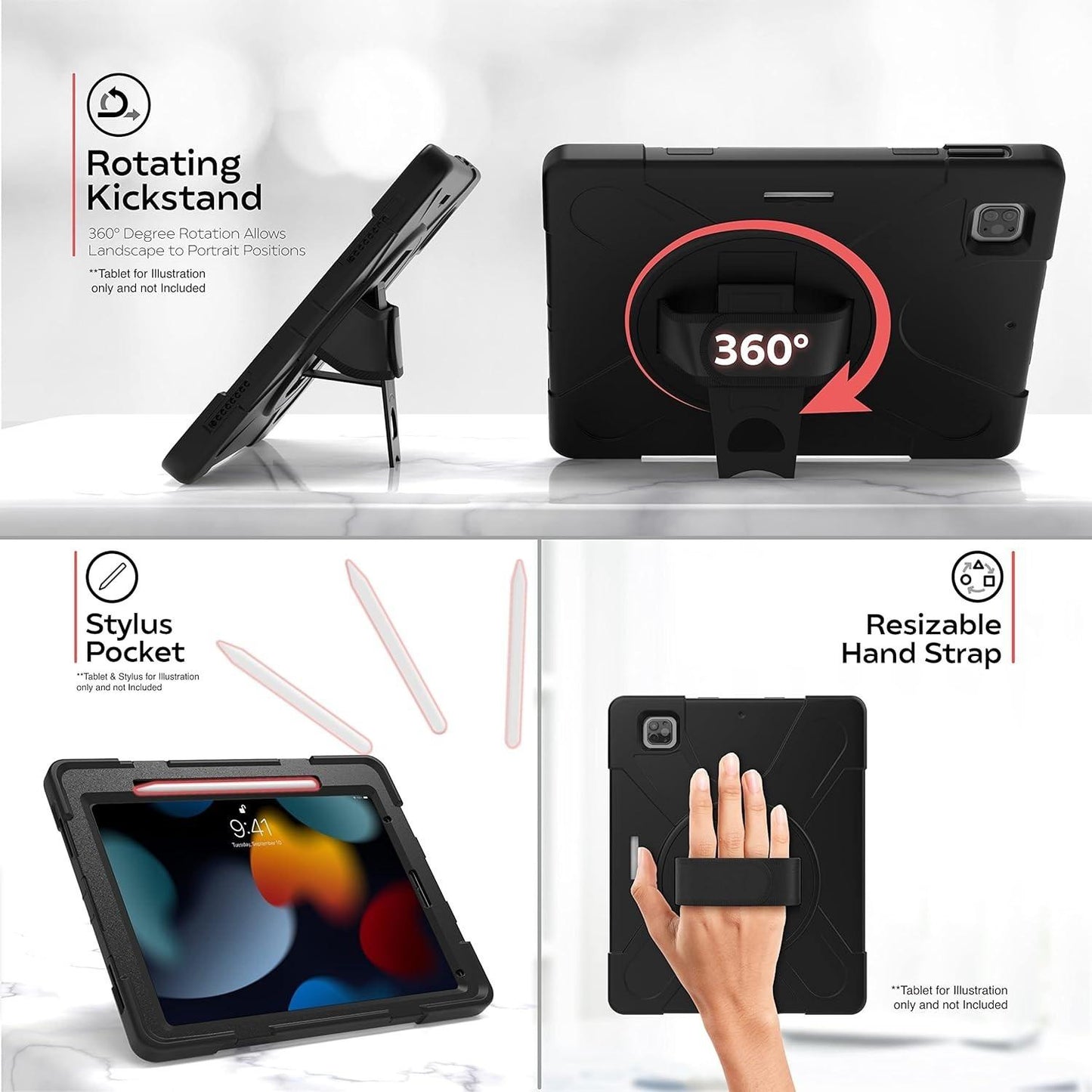 CTA Protective case w/built in 360 degree Kickstand, for iPad Pro 11 - Free Ship