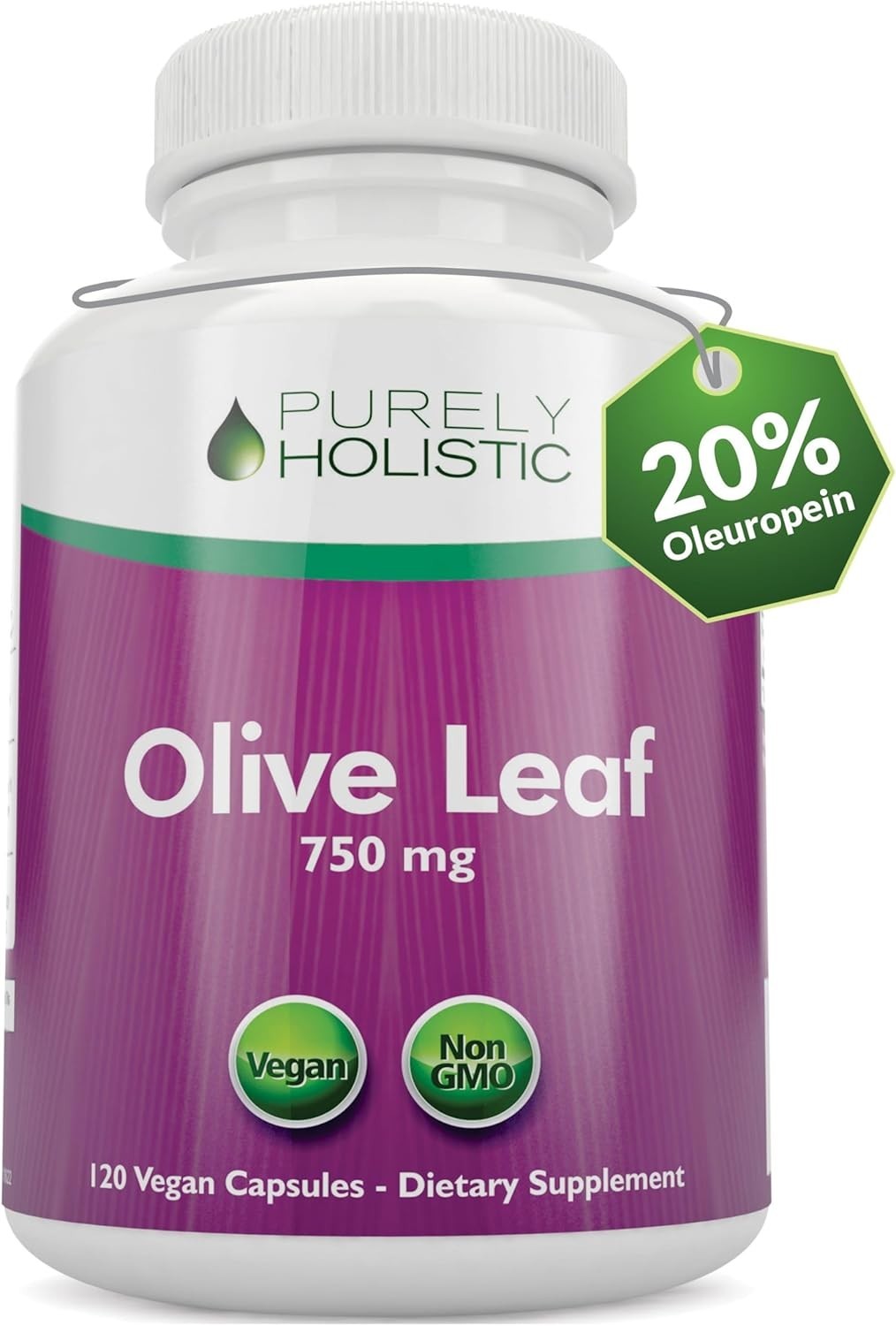 Purely Holistic Olive Leaf Extract, 750 mg, 120 capsules - Free Shipping!