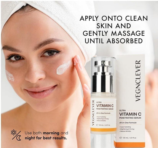 Vegnclever Super Vitamin C Serum, Anti-Aging Formula, 1 oz Exp. 11/26, Free Ship