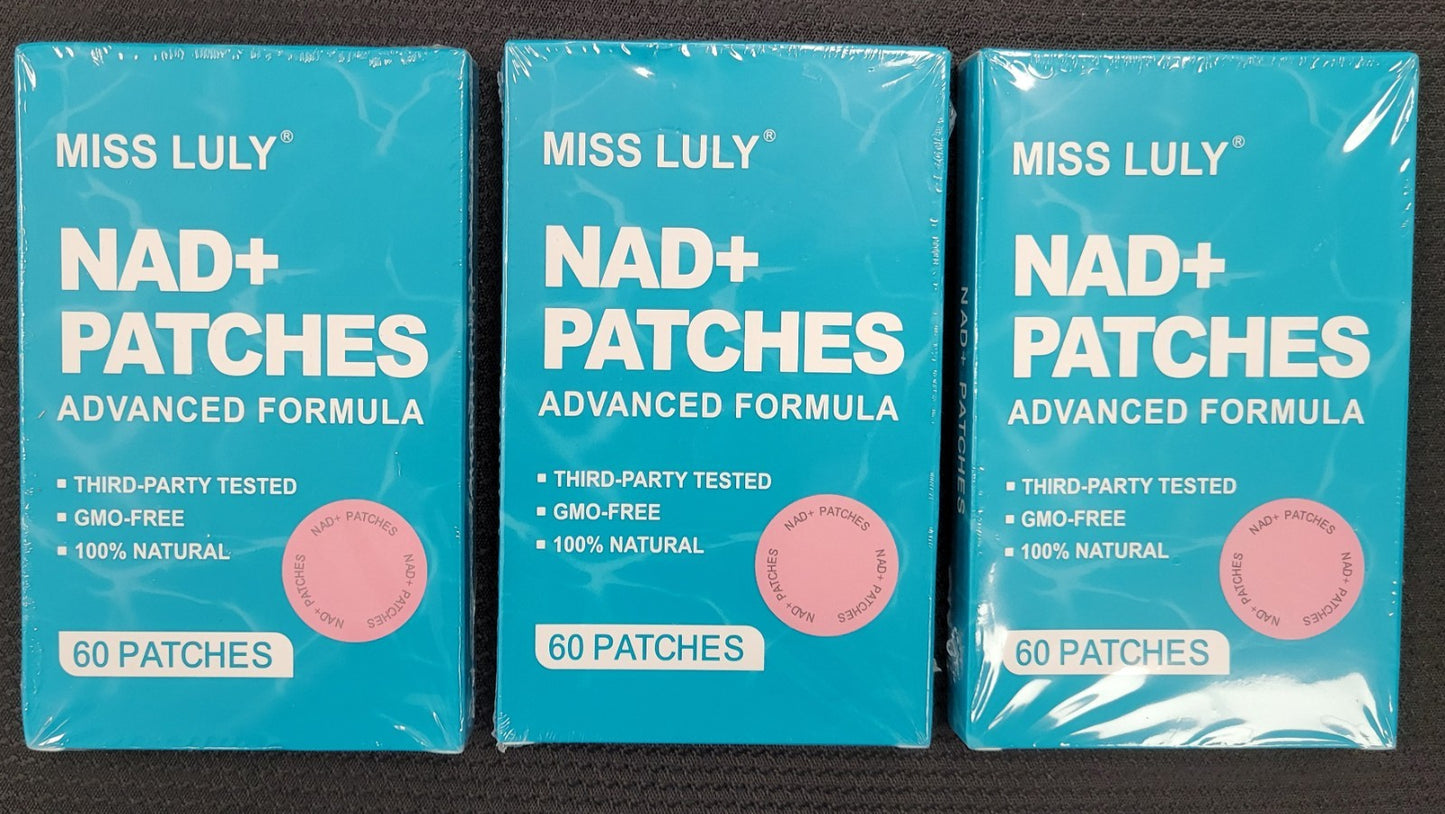 Miss Luly Nad+ Patches Advanced Formula (3 Packs, 180 Patches) CoQ10, Free Ship!
