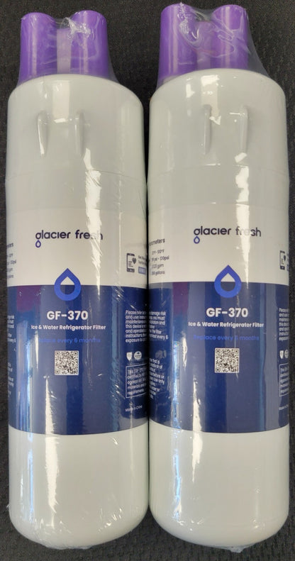 Glacier Fresh GF-370 Ice & Water Refrigerator Filter (EDR1RXD1) 2 Pack, Sealed!