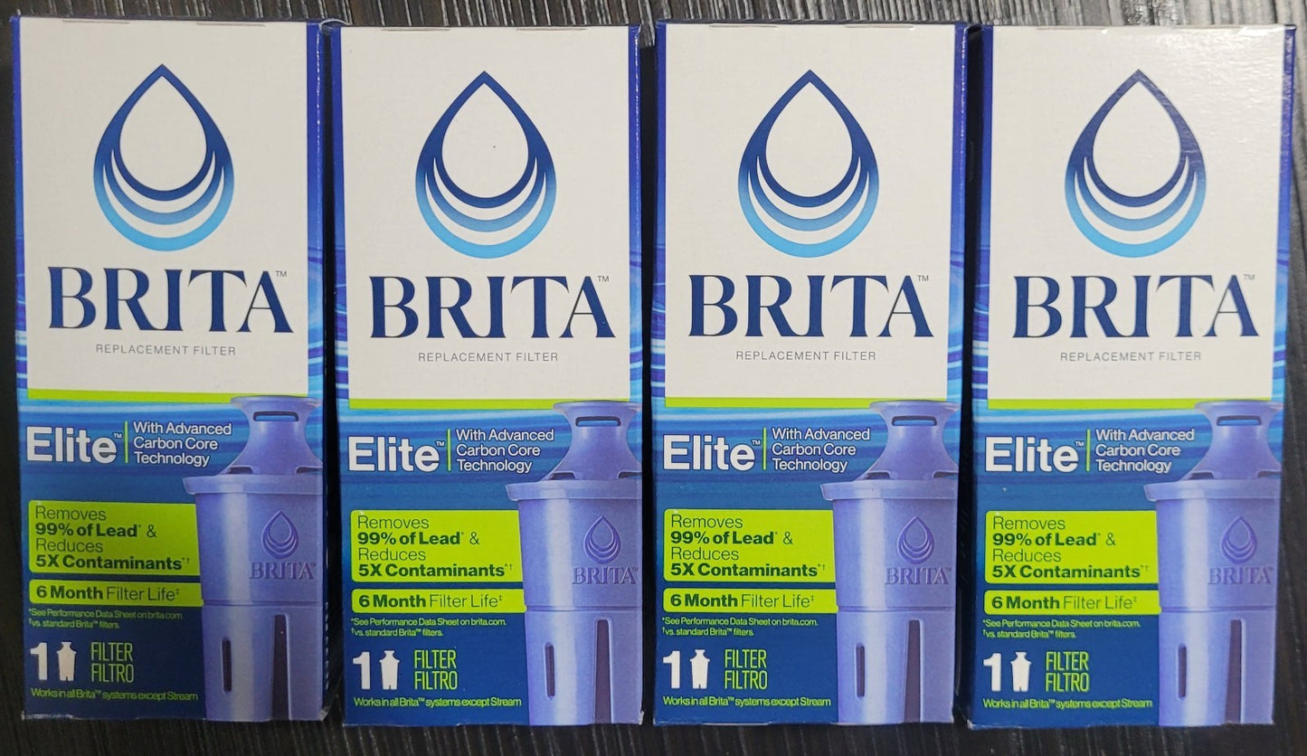 BRITA Elite Replacement Water Filter (36243), 4 Pack, New in Box, Free Shipping!