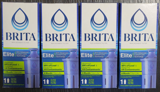 BRITA Elite Replacement Water Filter (36243), 4 Pack, New in Box, Free Shipping!