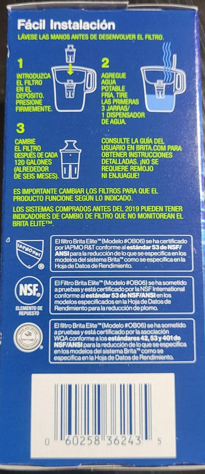 BRITA Elite Replacement Water Filter (36243), 4 Pack, New in Box, Free Shipping!