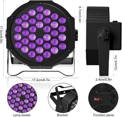 U`King 36 LED Lights, 72W UV Blacklights Stage Lights, ZQ01087, New, Free Ship!