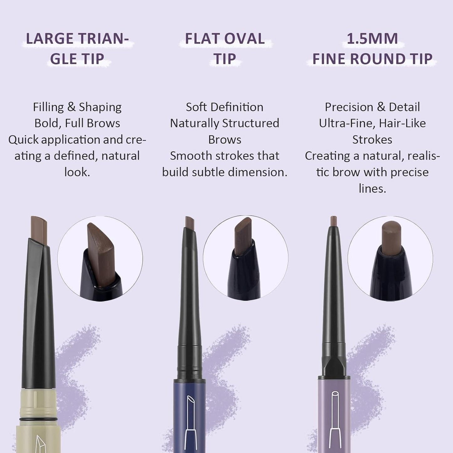 UCANBE Eyebrow Definer Pencil Set, Brown (3 Packs - 9 Pencils), New - Free Ship!