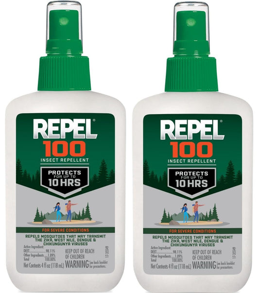 Repel 100 Insect Repellent with DEET, (2 Pack - 8 oz total) - Free Shipping!