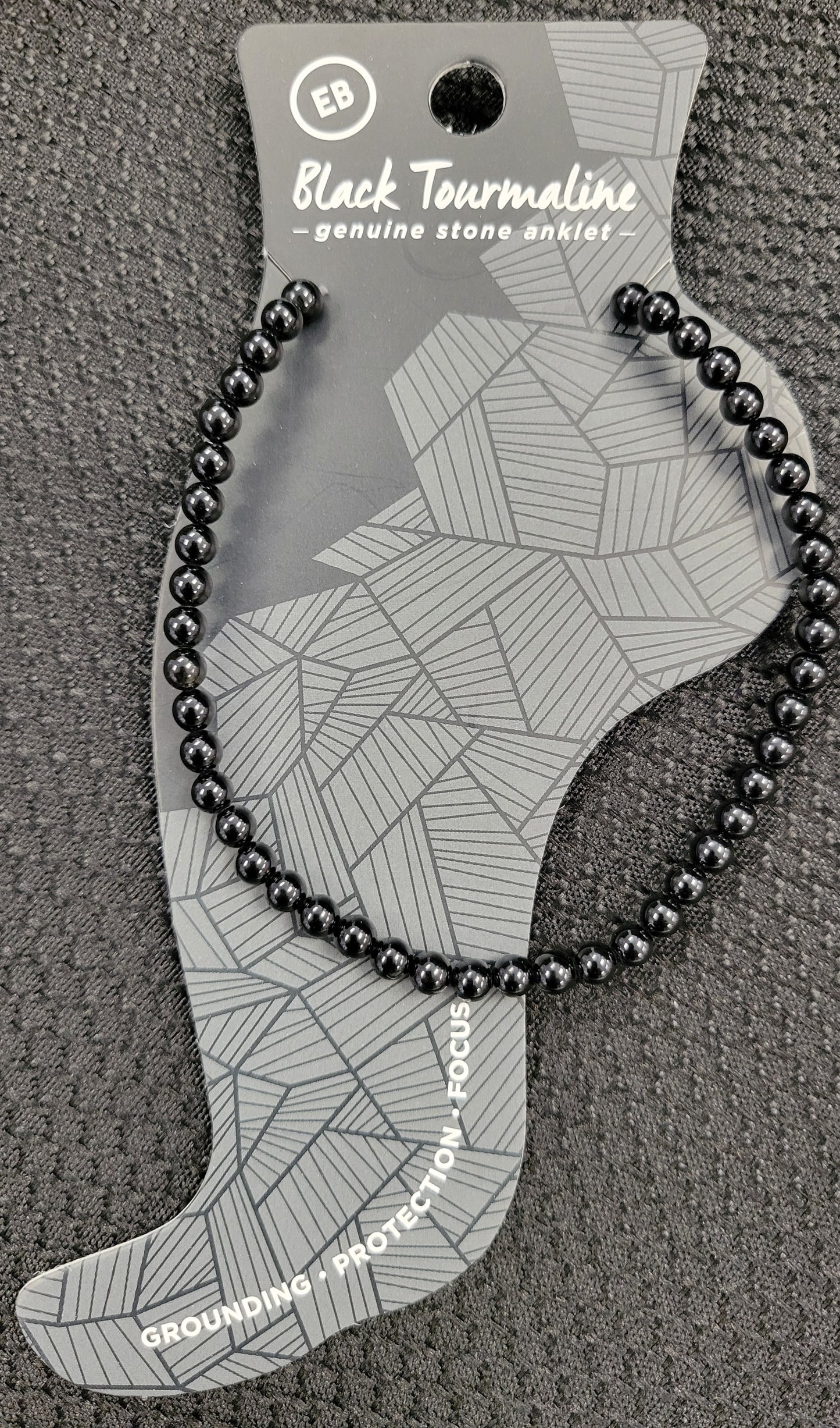 Black Tourmaline - Genuine Stone Anklet