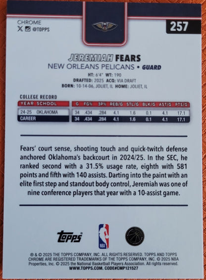 2024-2025 Panini Mosiac, Prizms, & Topps Crome Rookie Card Set, Nine Players!