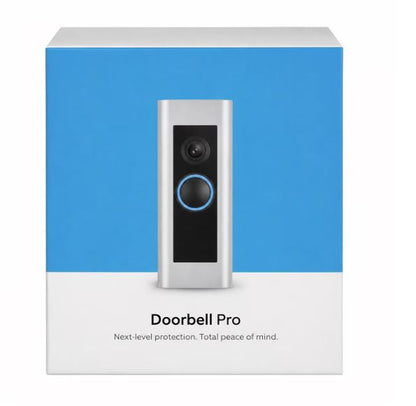 Wired Video Doorbell Pro HD Smart Bell - Satin Nickel Finish for Home Security - NEW!