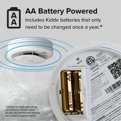 Kidde RGCUDR-RW Smart Smoke & Carbon Monoxide Alarm - w/ Ring App - New!