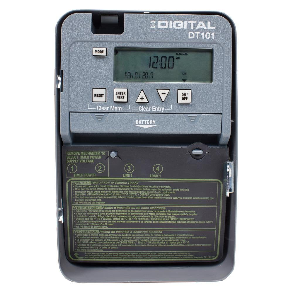 Intermatic DT101, 24 Hour Dial Digital Electronic Time Switch, 20 Amp, New!