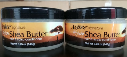 Softee SIGNATURE African Shea Butter Hair & Scalp Conditioner 5.25OZ - Lot of 2