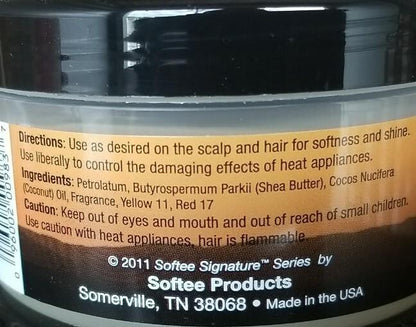 Softee SIGNATURE African Shea Butter Hair & Scalp Conditioner 5.25OZ - Lot of 2